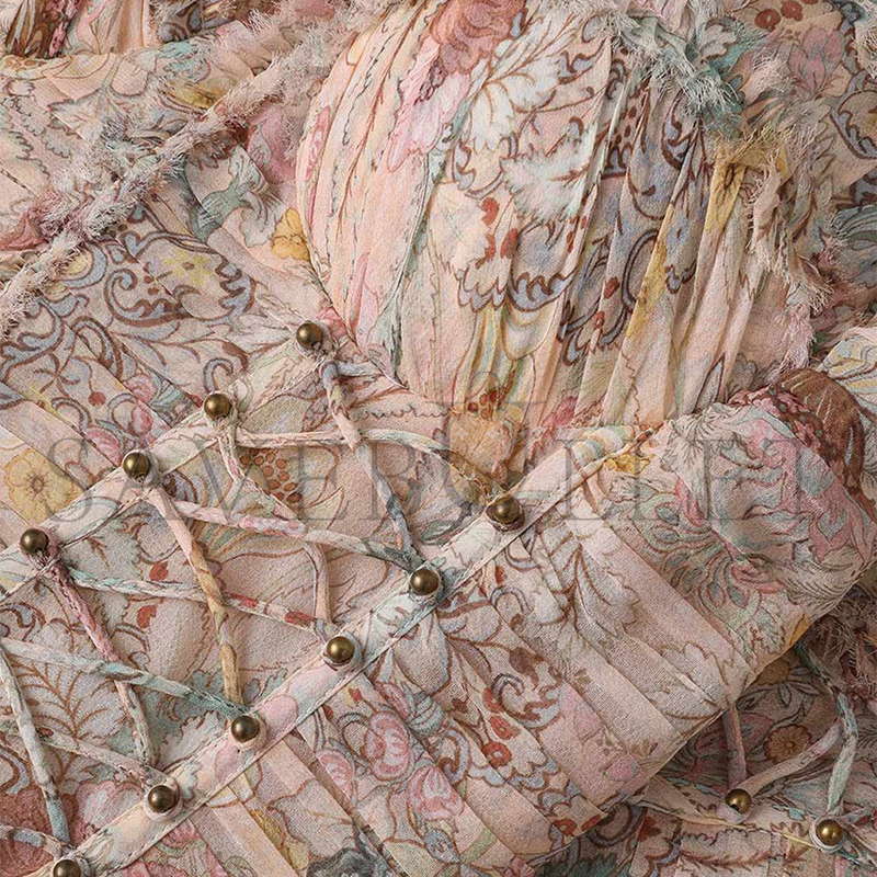 ZIMMERMANN REBELLION FRAYED MIDI DRESS 6494DC261